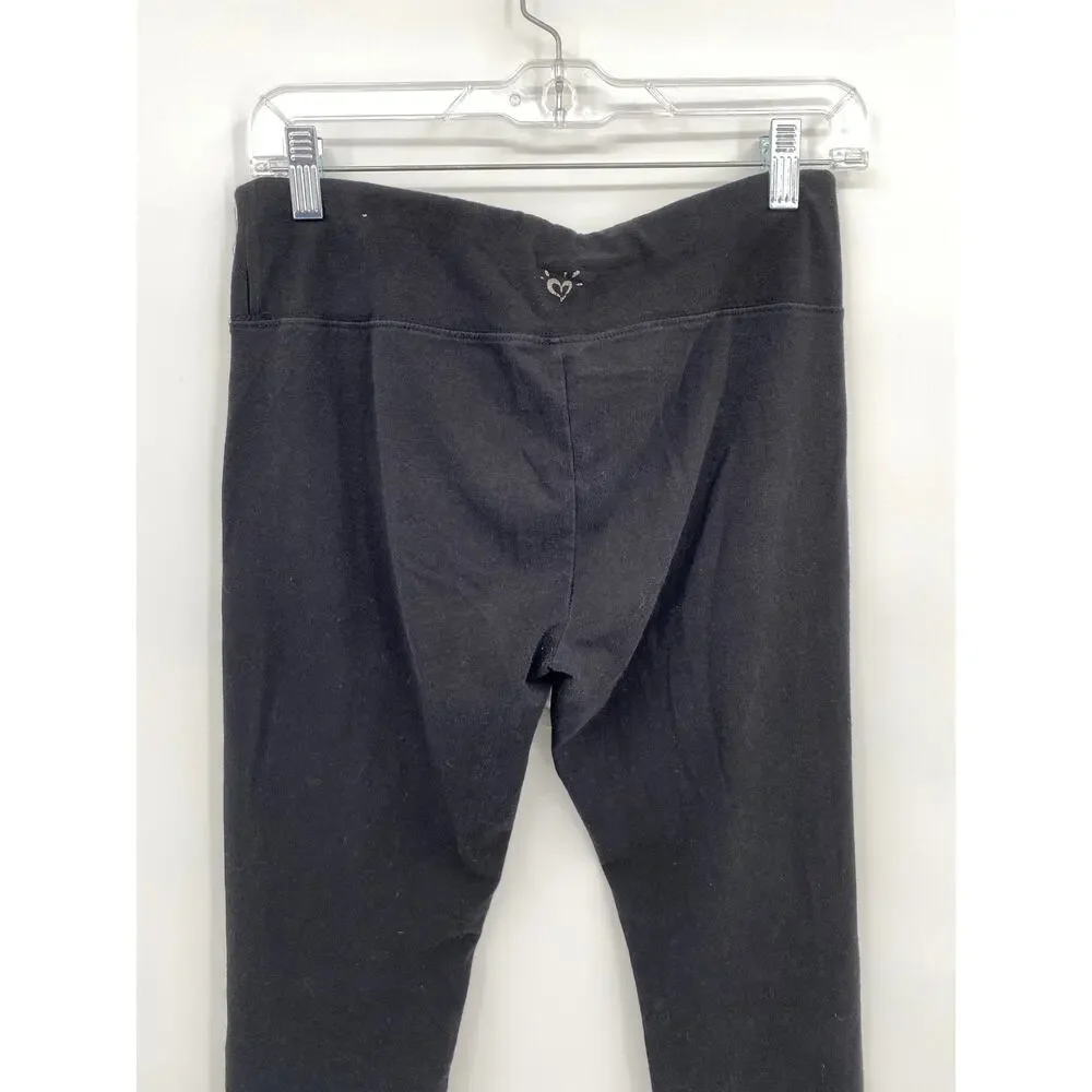 Justice Girls Black Basic Leggings XXL 16P-18P Petite Length 7/8 Ankle